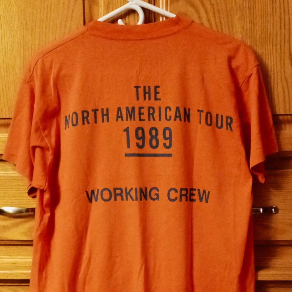 Cool Vintage, The Rolling Stones Steel Wheels Tour Working Crew T-Shirt XL 1989 - Picture 1 of 11